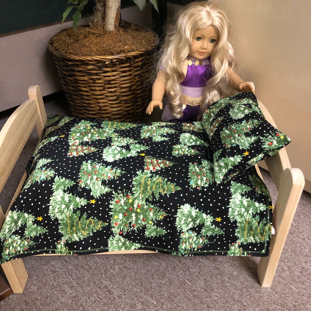 Christmas Doll blanket & pillow set